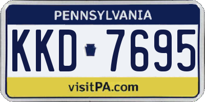 PA license plate KKD7695