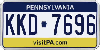 PA license plate KKD7696