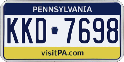 PA license plate KKD7698