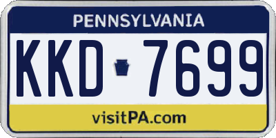 PA license plate KKD7699