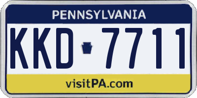 PA license plate KKD7711
