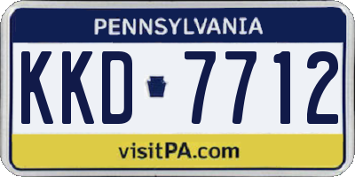 PA license plate KKD7712