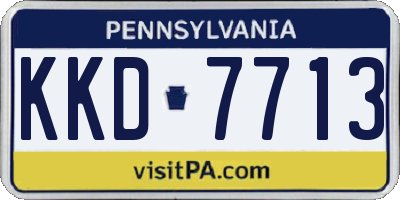 PA license plate KKD7713