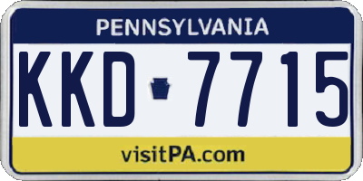 PA license plate KKD7715