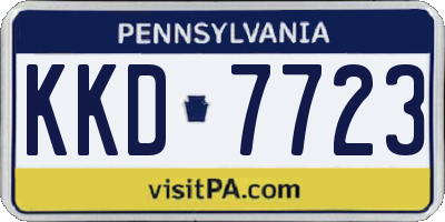 PA license plate KKD7723