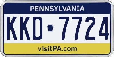 PA license plate KKD7724