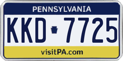PA license plate KKD7725