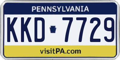 PA license plate KKD7729