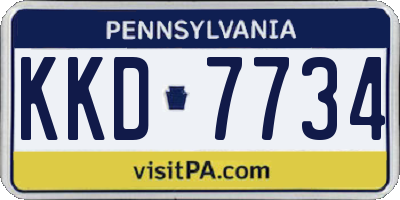 PA license plate KKD7734
