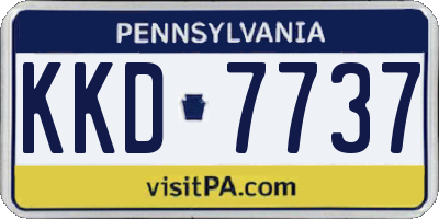 PA license plate KKD7737