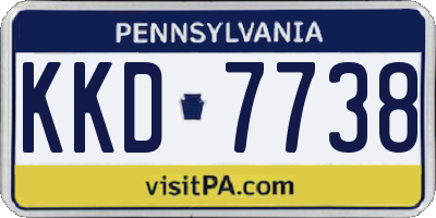 PA license plate KKD7738