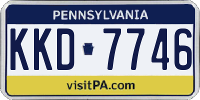 PA license plate KKD7746