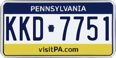 PA license plate KKD7751