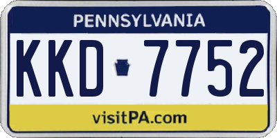 PA license plate KKD7752