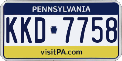 PA license plate KKD7758