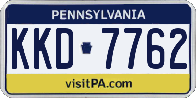 PA license plate KKD7762