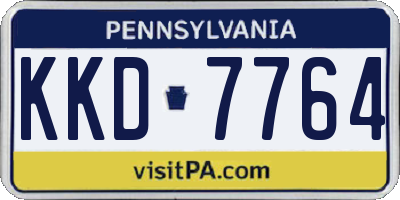 PA license plate KKD7764
