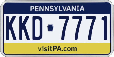 PA license plate KKD7771