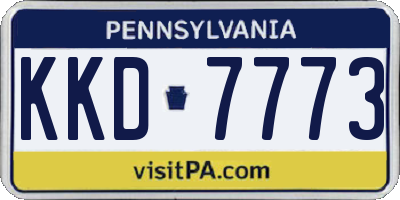 PA license plate KKD7773