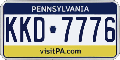 PA license plate KKD7776