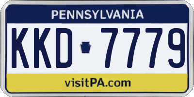 PA license plate KKD7779