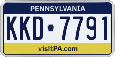 PA license plate KKD7791