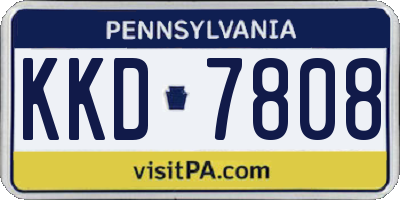 PA license plate KKD7808