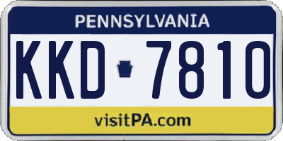 PA license plate KKD7810
