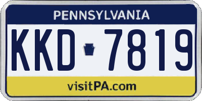 PA license plate KKD7819