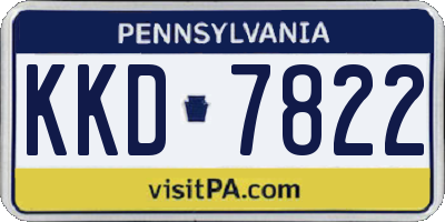 PA license plate KKD7822