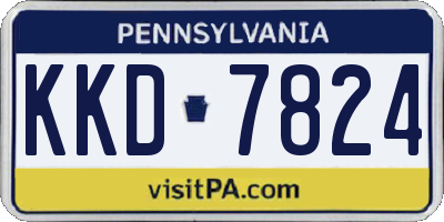 PA license plate KKD7824