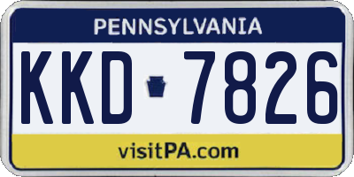 PA license plate KKD7826