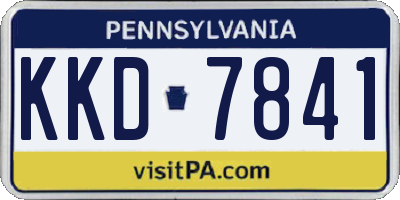 PA license plate KKD7841