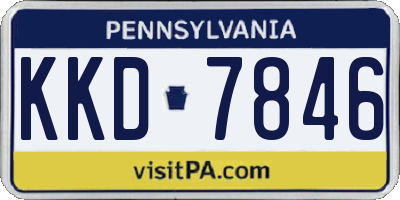 PA license plate KKD7846