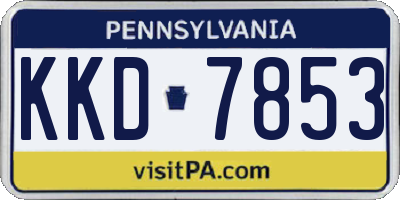 PA license plate KKD7853