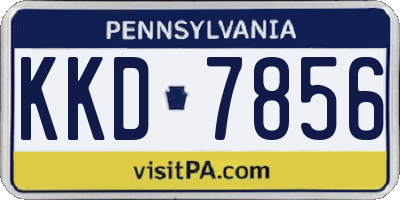 PA license plate KKD7856