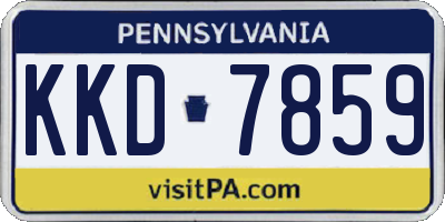PA license plate KKD7859