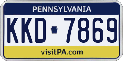 PA license plate KKD7869