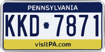 PA license plate KKD7871