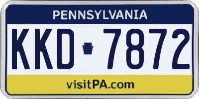 PA license plate KKD7872