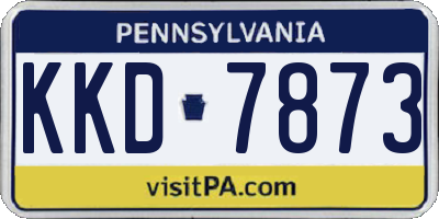 PA license plate KKD7873