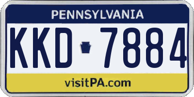 PA license plate KKD7884