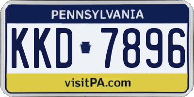 PA license plate KKD7896
