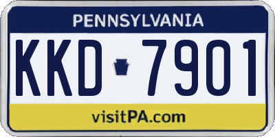 PA license plate KKD7901