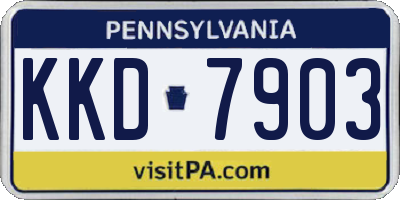 PA license plate KKD7903