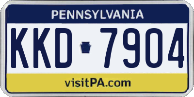 PA license plate KKD7904