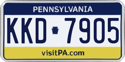 PA license plate KKD7905