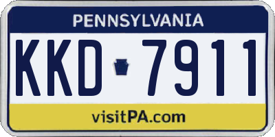 PA license plate KKD7911