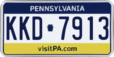 PA license plate KKD7913