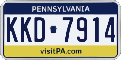 PA license plate KKD7914